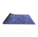 Sideview of Abstract Blue Modern Rug, abs4309blu