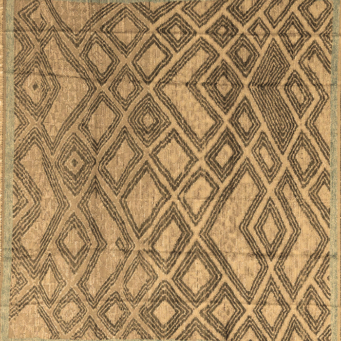Square Machine Washable Abstract Brown Modern Rug, wshabs4309brn