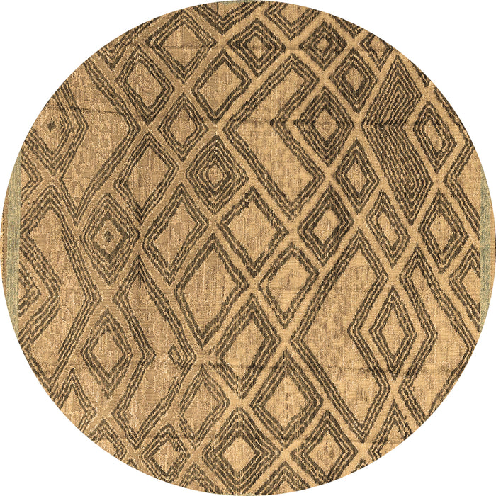Round Machine Washable Abstract Brown Modern Rug, wshabs4309brn