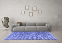 Machine Washable Abstract Blue Modern Rug, wshabs4309blu