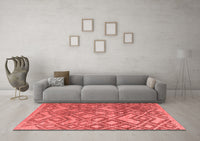 Machine Washable Abstract Red Modern Rug, wshabs4309red