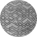 Round Abstract Gray Modern Rug, abs4309gry