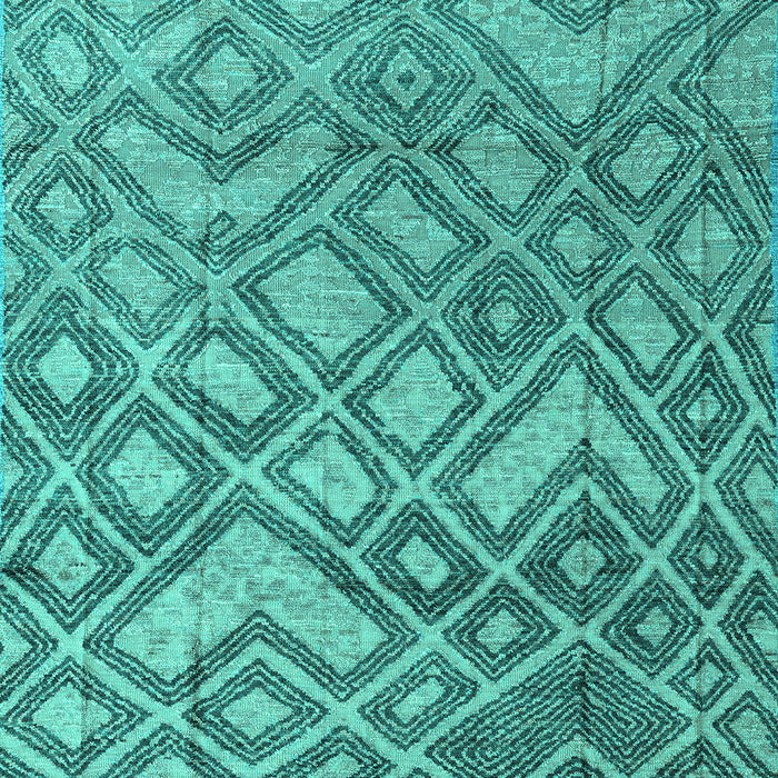 Machine Washable Abstract Turquoise Modern Area Rugs, wshabs4309turq