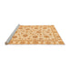 Sideview of Machine Washable Oriental Orange Traditional Area Rugs, wshabs430org