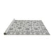 Sideview of Machine Washable Oriental Gray Traditional Rug, wshabs430gry