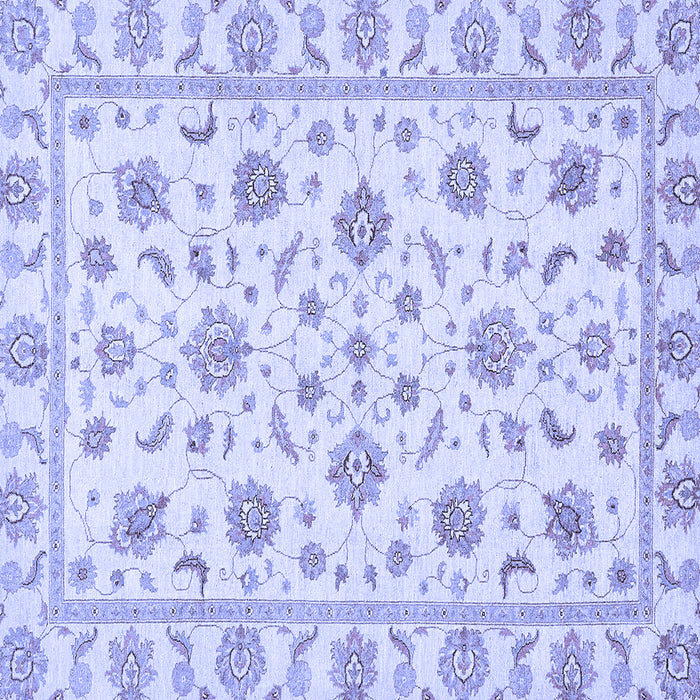 Square Oriental Blue Traditional Rug, abs430blu