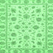 Square Oriental Emerald Green Traditional Rug, abs430emgrn