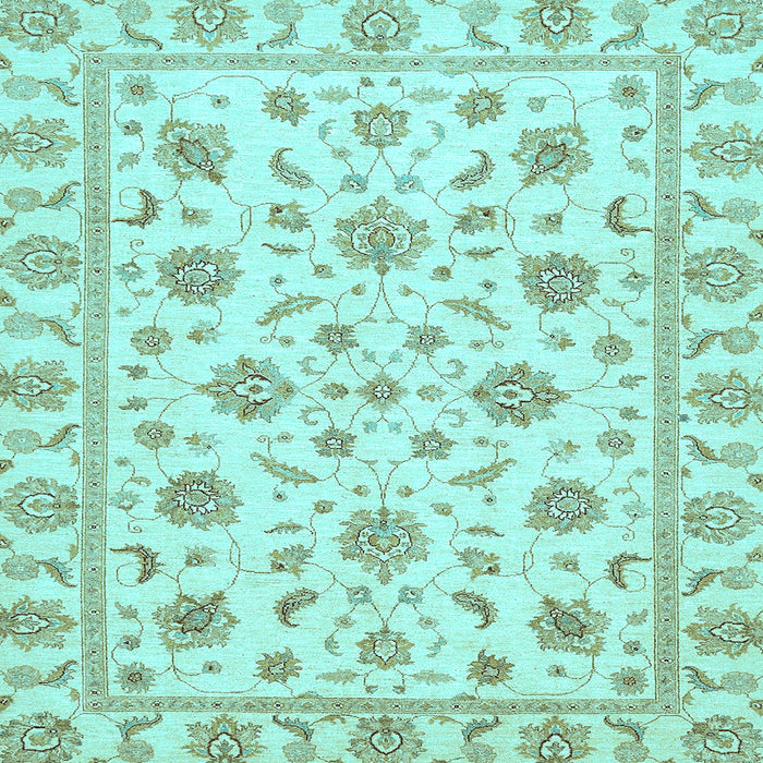 Square Oriental Light Blue Traditional Rug, abs430lblu