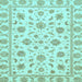 Square Oriental Light Blue Traditional Rug, abs430lblu