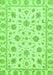 Machine Washable Oriental Green Traditional Area Rugs, wshabs430grn