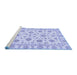 Sideview of Machine Washable Oriental Blue Traditional Rug, wshabs430blu