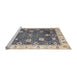 Sideview of Machine Washable Abstract Carbon Gray Rug, wshabs4310