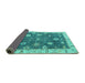 Sideview of Oriental Turquoise Traditional Rug, abs4310turq