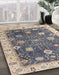 Abstract Carbon Gray Oriental Rug in Family Room, abs4310