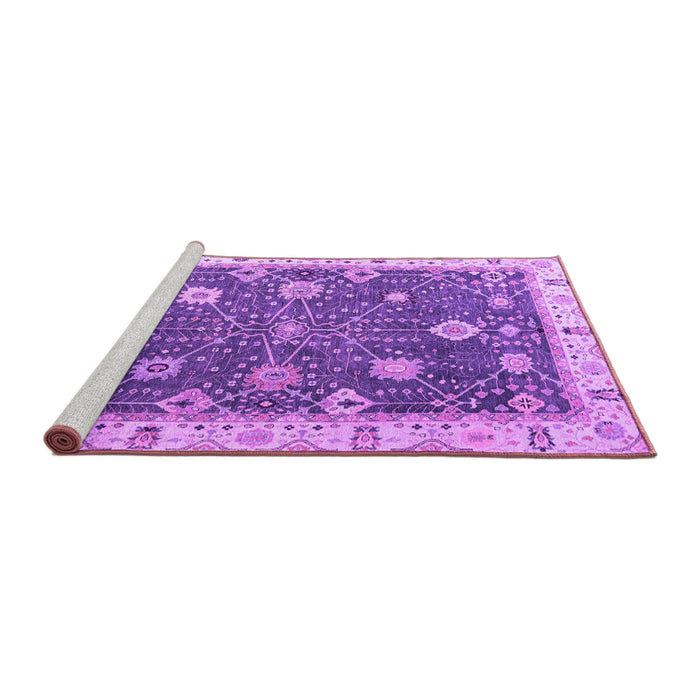 Sideview of Machine Washable Oriental Purple Traditional Area Rugs, wshabs4310pur