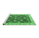 Sideview of Machine Washable Oriental Emerald Green Traditional Area Rugs, wshabs4310emgrn