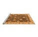 Sideview of Machine Washable Oriental Orange Traditional Area Rugs, wshabs4310org