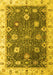 Machine Washable Oriental Yellow Traditional Rug, wshabs4310yw