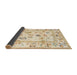 Sideview of Abstract Brown Sand Brown Oriental Rug, abs4311