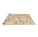 Sideview of Machine Washable Abstract Brown Sand Brown Rug, wshabs4311