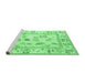 Sideview of Machine Washable Oriental Emerald Green Traditional Area Rugs, wshabs4311emgrn