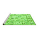 Sideview of Machine Washable Oriental Green Traditional Area Rugs, wshabs4311grn