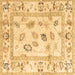 Square Machine Washable Oriental Brown Traditional Rug, wshabs4311brn