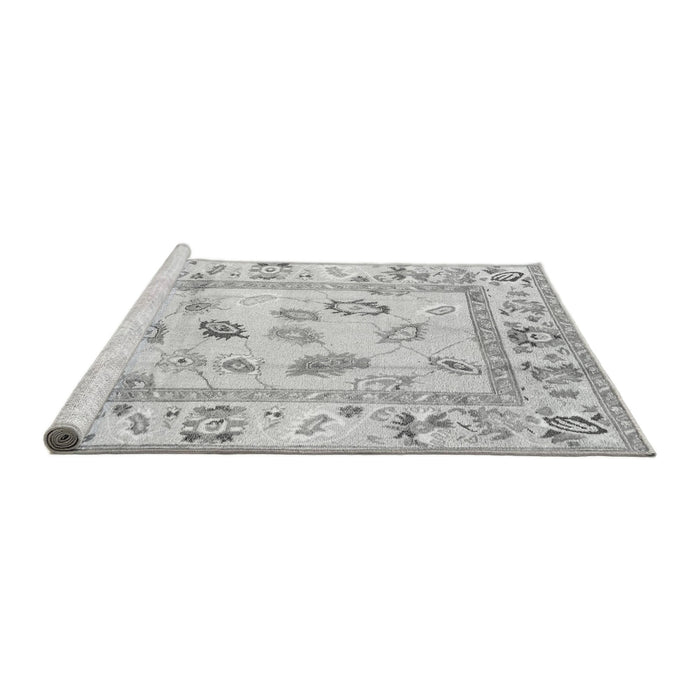 Sideview of Machine Washable Oriental Gray Traditional Rug, wshabs4311gry