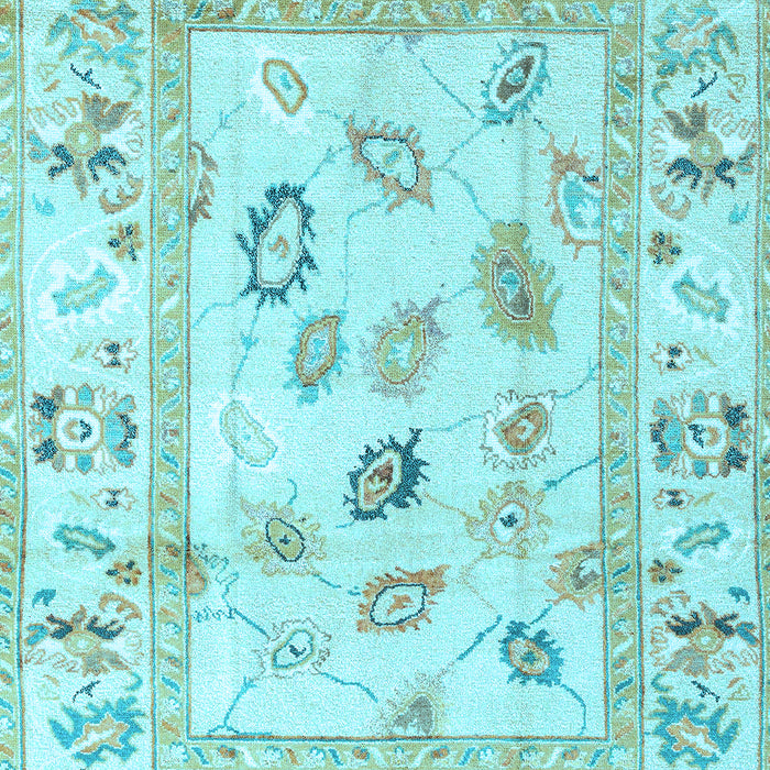 Oriental Light Blue Traditional Rug, abs4311lblu