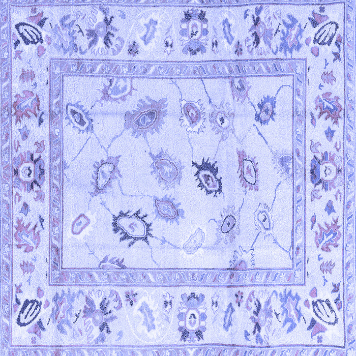 Square Oriental Blue Traditional Rug, abs4311blu