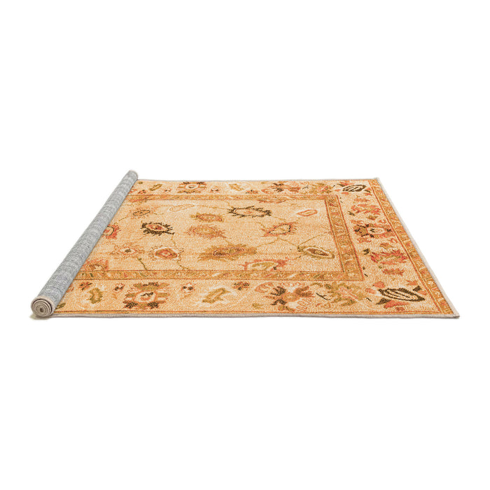 Sideview of Machine Washable Oriental Orange Traditional Area Rugs, wshabs4311org