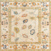 Square Machine Washable Abstract Brown Sand Brown Rug, wshabs4311