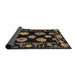 Sideview of Abstract Dark Almond Brown Modern Rug, abs4312