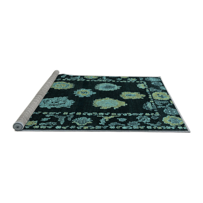 Sideview of Machine Washable Abstract Light Blue Modern Rug, wshabs4312lblu