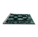 Sideview of Machine Washable Abstract Light Blue Modern Rug, wshabs4312lblu