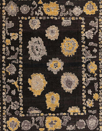 Machine Washable Abstract Dark Almond Brown Rug, wshabs4312