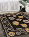 Machine Washable Abstract Dark Almond Brown Rug in a Family Room, wshabs4312