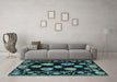 Machine Washable Abstract Light Blue Modern Rug in a Living Room, wshabs4312lblu