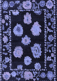 Abstract Blue Modern Rug, abs4312blu