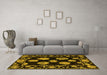 Machine Washable Abstract Yellow Modern Rug in a Living Room, wshabs4312yw