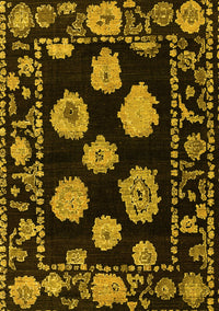 Abstract Yellow Modern Rug, abs4312yw