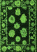 Abstract Green Modern Rug, abs4312grn