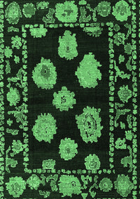 Abstract Emerald Green Modern Rug, abs4312emgrn