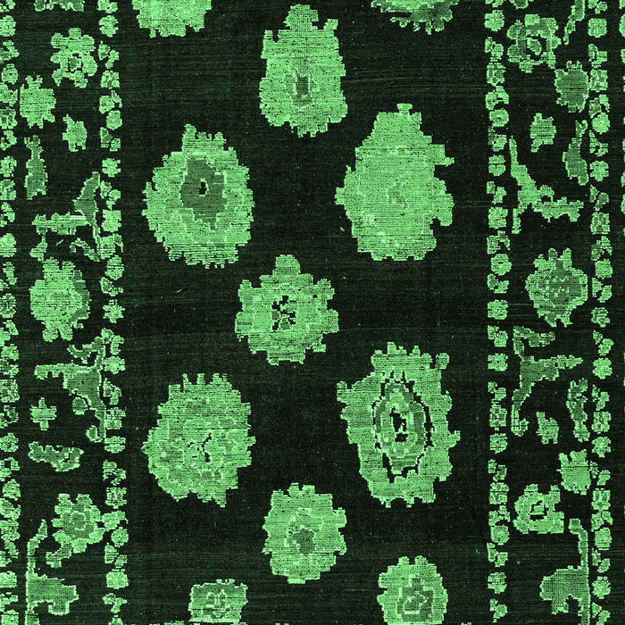 Machine Washable Abstract Emerald Green Modern Area Rugs, wshabs4312emgrn
