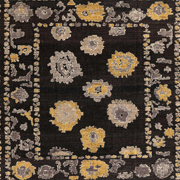 Square Machine Washable Abstract Dark Almond Brown Rug, wshabs4312