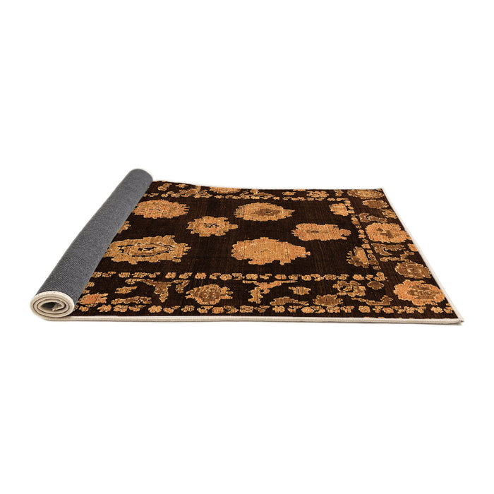 Sideview of Abstract Orange Modern Rug, abs4312org