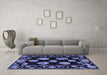 Machine Washable Abstract Blue Modern Rug in a Living Room, wshabs4312blu