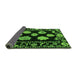 Sideview of Abstract Green Modern Rug, abs4312grn