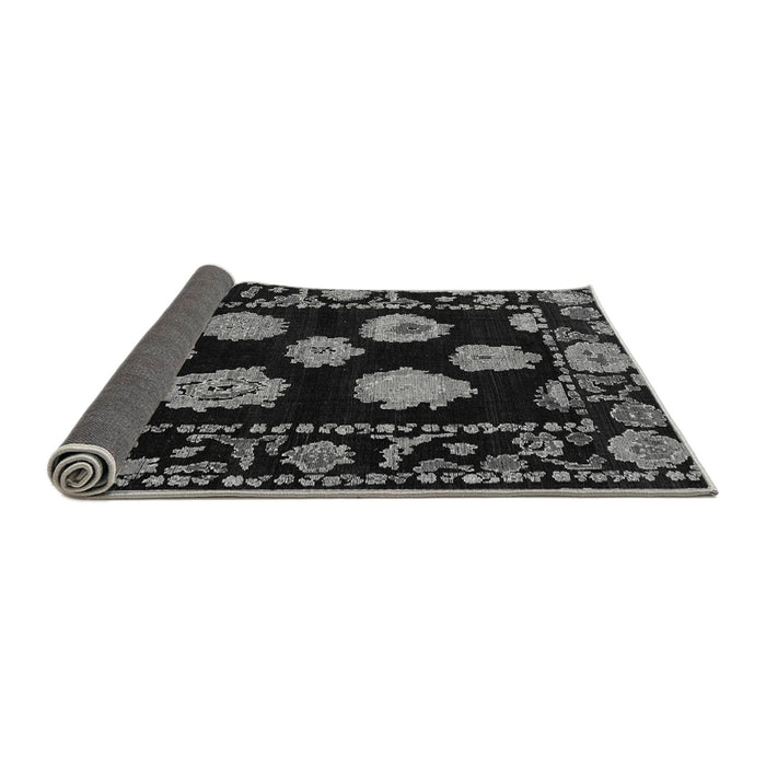 Sideview of Abstract Gray Modern Rug, abs4312gry