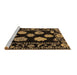 Sideview of Machine Washable Abstract Brown Modern Rug, wshabs4312brn